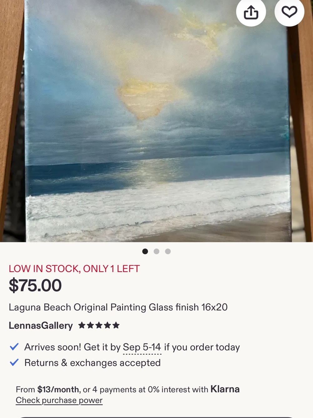 Gallery Laguna Beach Original Seascape Painting - Blue & White